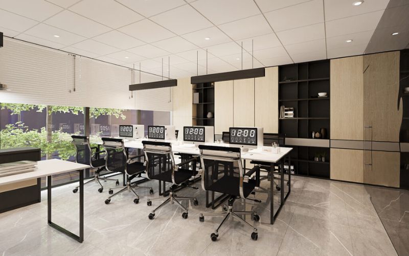 Thiết kế văn phòng nhỏ 40m2 Japandi phù hợp doanh nghiệp yêu thích phong cách Á Đông hiện đại