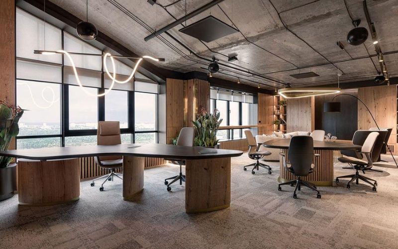 Thiết kế văn phòng nhà ống phong cách Industrial cá tính