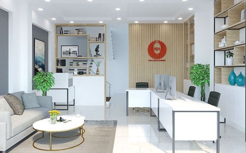 Mẫu thiết kế sử dụng nội thất hiện đại với đường nét gọn gàng