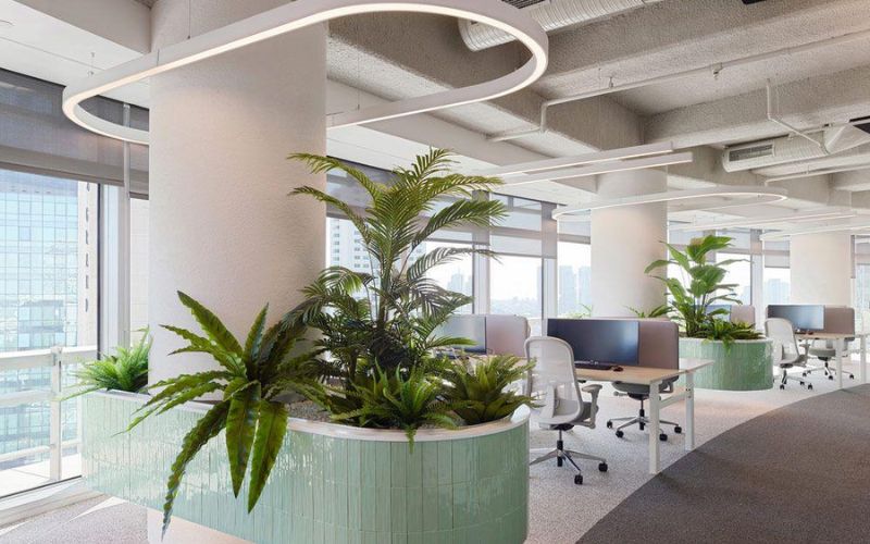 Thiết kế văn phòng thông minh hiện đại theo xu hướng biophilic