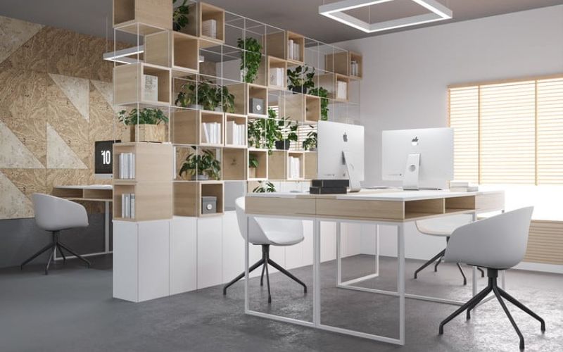 Mẫu thiết kế văn phòng 15m2 bố cục thông minh