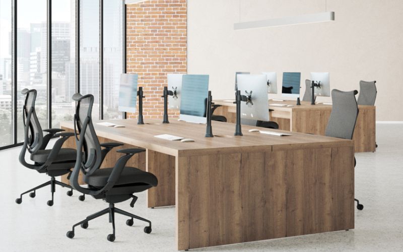 Thiết kế văn phòng 15m2 nhỏ rất phù hợp với không gian mở
