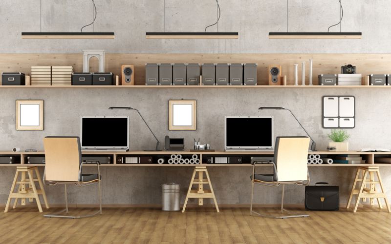 Mẫu thiết kế văn phòng 20m2 cơ bản