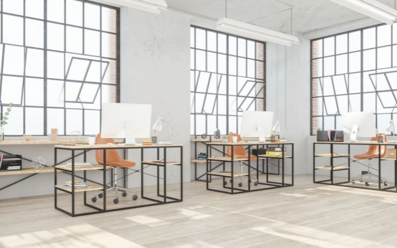 Mẫu thiết kế văn phòng 50m2 tập trung vào sự tối giản