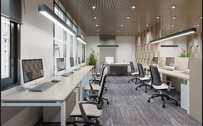 Thiết kế văn phòng 70m2 cao cấp cho doanh nghiệp