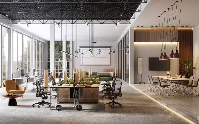 Văn phòng 80m2 được thiết kế nhằm mục đích tối ưu nhu cầu cho nhân viên