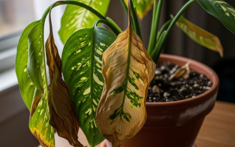 Tránh để cây phong thủy bị héo úa hoặc chết làm giảm sinh khí, ảnh hưởng đến thẩm mỹ và phong thủy bàn làm việc