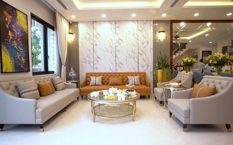 Thiết kế không gian phòng tiếp khách phản ánh giá trị doanh nghiệp