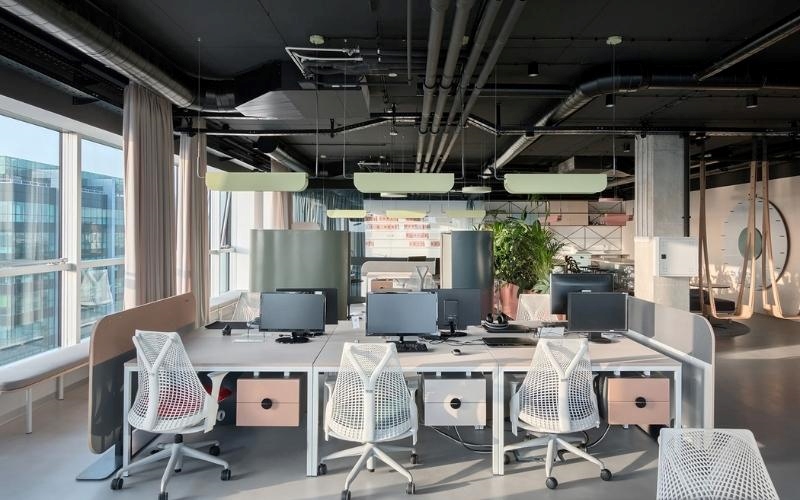 Thiết kế nội thất văn phòng hiện đại nâng cao tinh thần làm việc