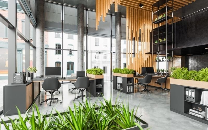 Thiết kế văn phòng bất động sản đẹp hiện đại