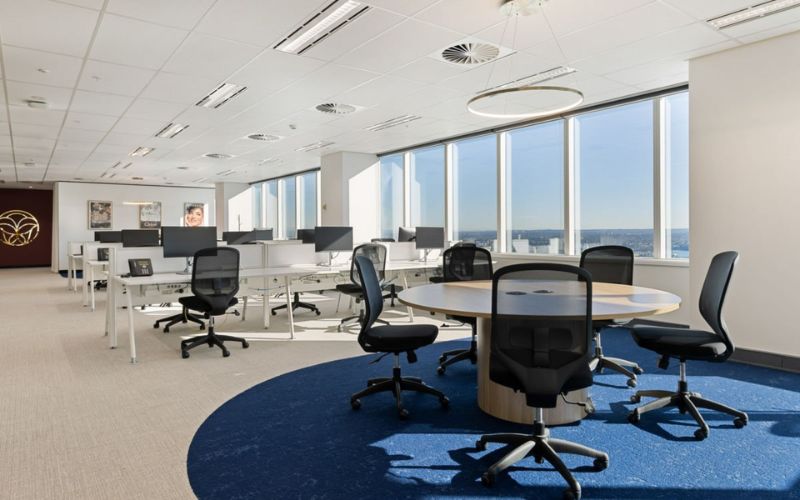 Thiết kế văn phòng Scandinavian với nội thất tối giản và ánh sáng tự nhiên hài hòa