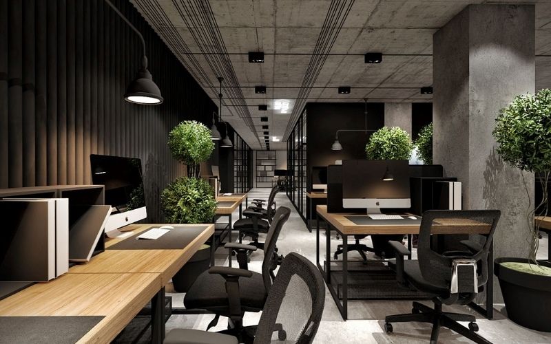 Văn phòng startup dưới 100m² sử dụng bàn làm việc linh hoạt và tiết kiệm diện tích