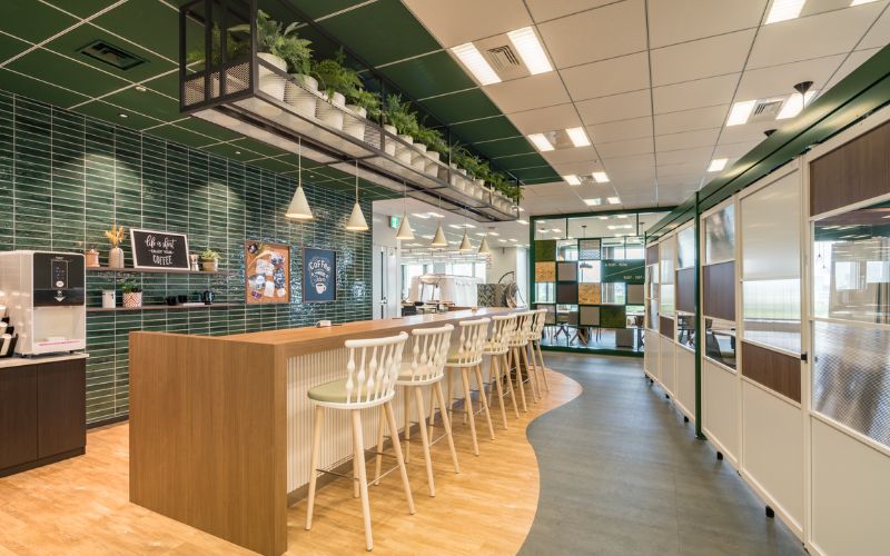 Thiết kế pantry tiết kiệm diện tích văn phòng