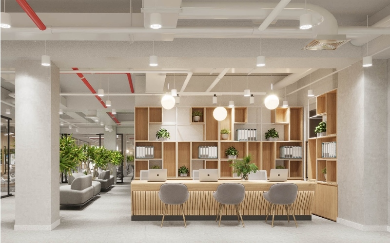 Phong cách thiết kế văn phòng 100m2 kiểu mở