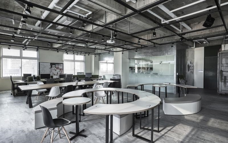 Thiết kế văn phòng 200m2 Industrial cá tính, phù hợp công ty sáng tạo