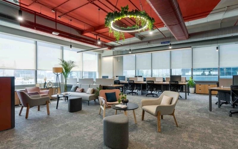 Thiết kế văn phòng mở giúp ánh sáng tự nhiên lan tỏa khắp không gian