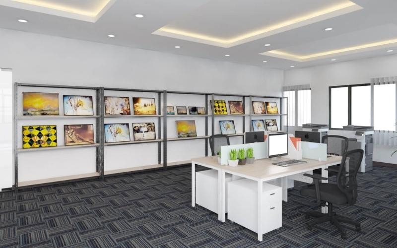 Thiết kế văn phòng với trần thạch cao chìm