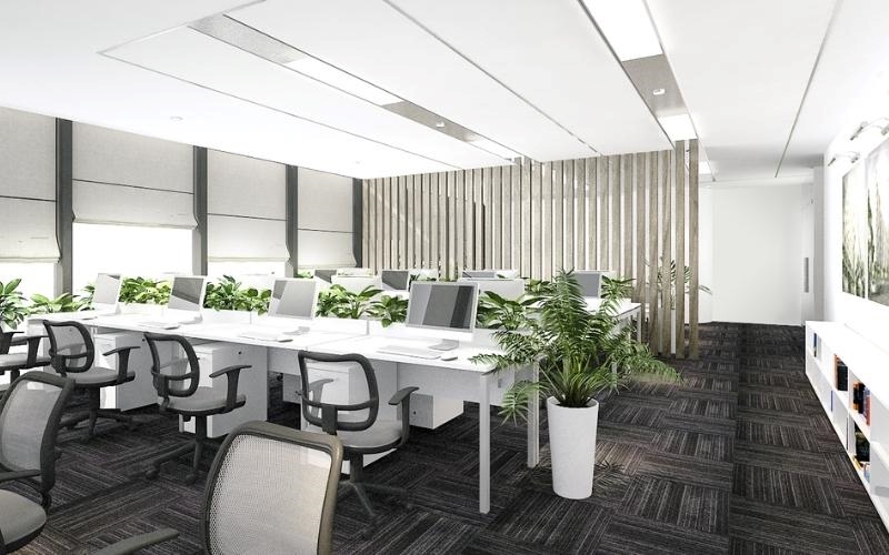 Trần thạch cao hài hòa với màu sắc tổng thể
