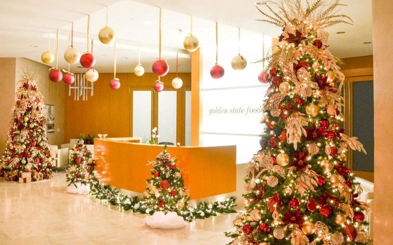 Trang trí noel văn phòng đẹp mắt