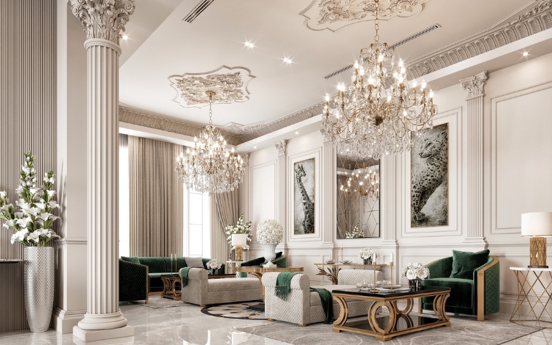 Nội thất phong cách tân cổ điển sang trọng