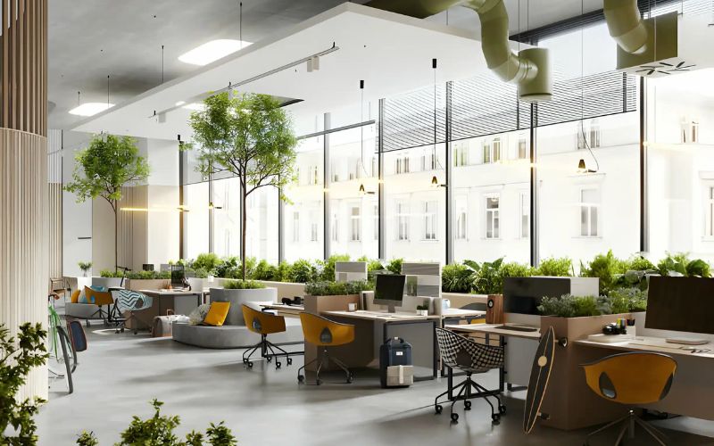 Văn phòng Luxury được thiết kế với khoảng trống hợp lý giữa các khu vực, nâng cao trải nghiệm không gian làm việc