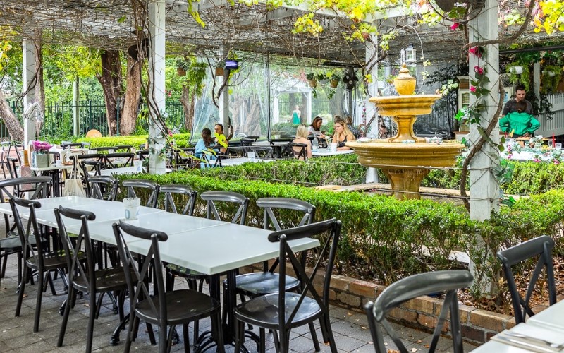 Thiết kế giàn leo thường gặp trong các quán cafe sân vườn