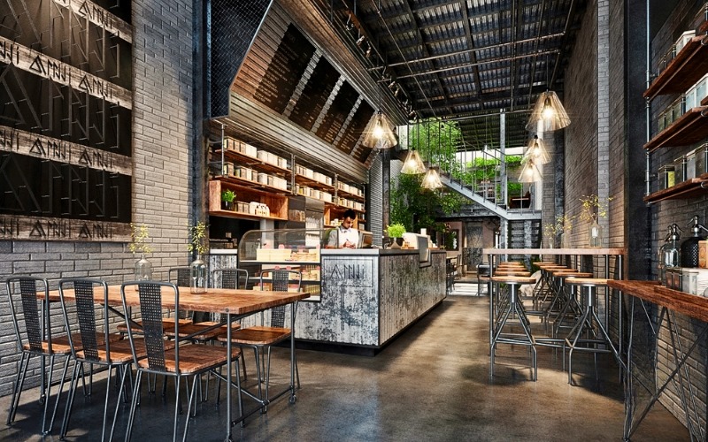 Thiết kế độc đáo gây ấn tượng của mẫu quán cafe khung thép