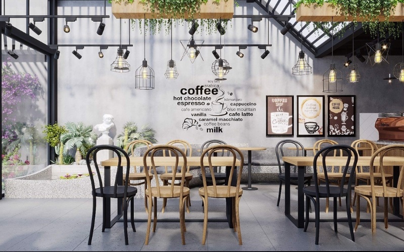 Bạn có thể tự thiết kế và thuê đơn vị thi công cho quán cafe nhỏ