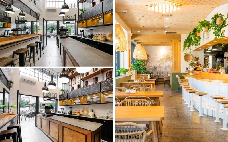 Quán cafe nhỏ đẹp giá rẻ bố trí theo kiểu không gian mở