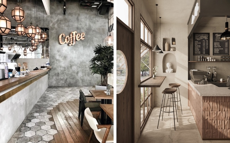 Thiết kế quán cafe take away không tiêu tốn nhiều chi phí cho nội thất