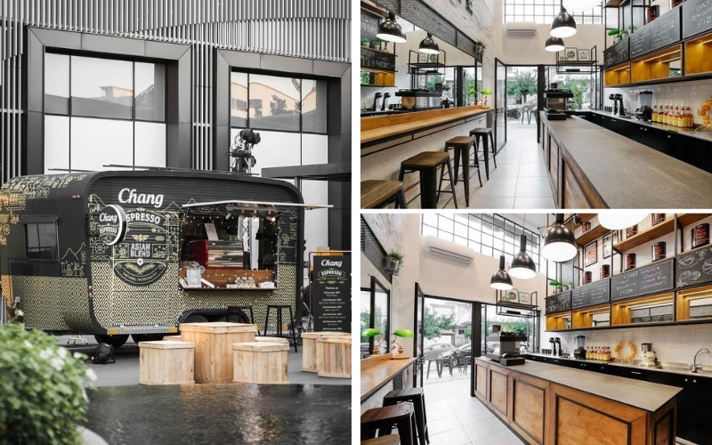 Không gian đẹp mắt của quán cafe take away