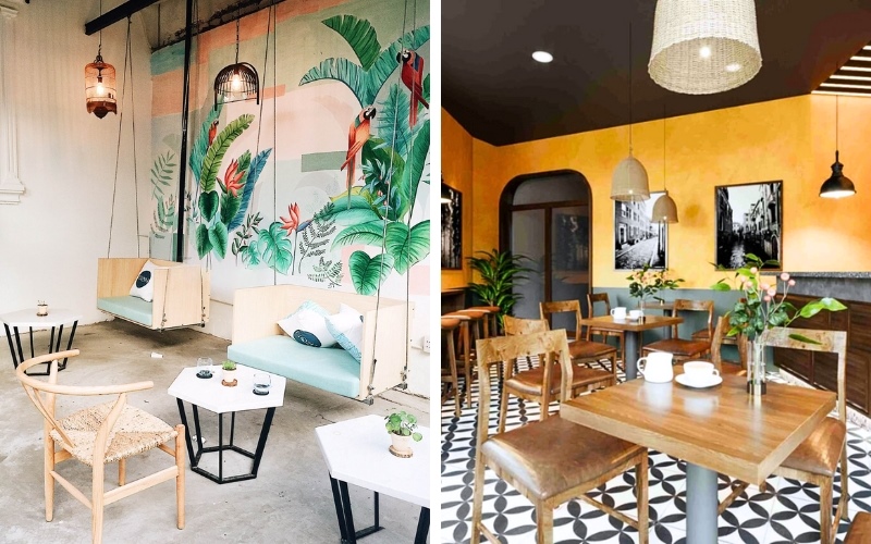 Quán cafe có đa dạng phong cách trang trí khác nhau
