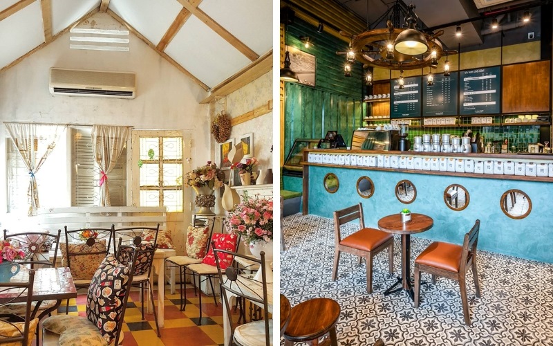 Quán cafe Vintage thường có thêm âm nhạc du dương
