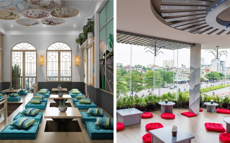Thiết kế quán cafe nhỏ đẹp giá rẻ phong cách bệt đơn giản