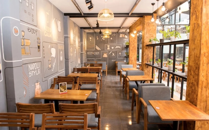 Trang trí quán cafe nhỏ theo xu hướng hiện đại