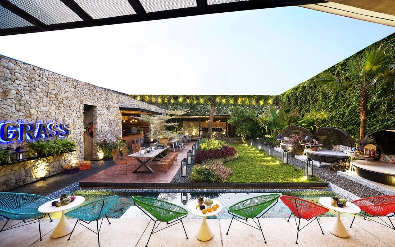Quán cafe mang đậm phong cách nhiệt đới