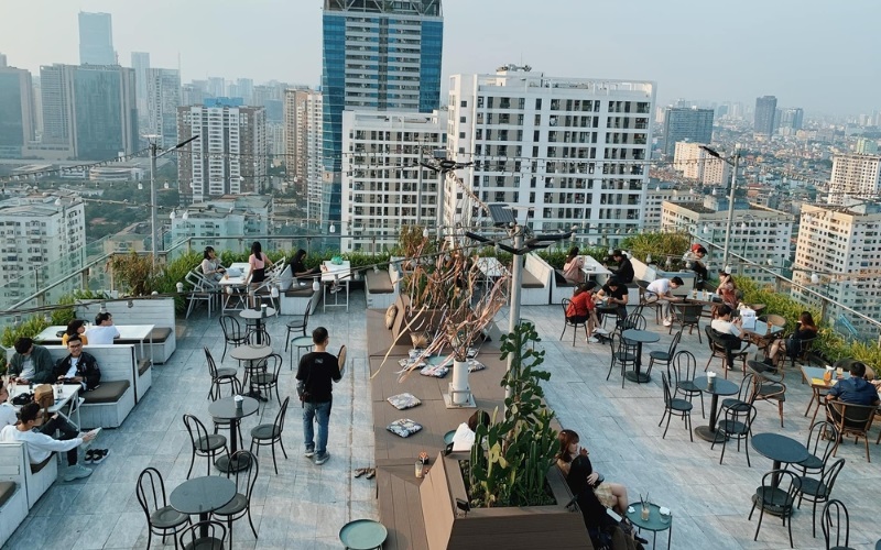 Mô hình quán cafe sân thượng đã trở thành điểm đến quen thuộc của giới trẻ