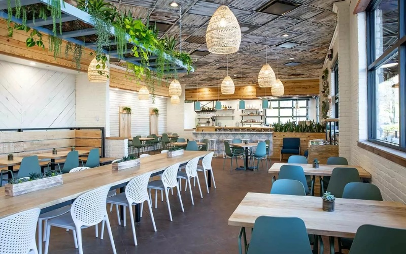 Thiết kế quán cafe 2 mặt tiền đẹp giúp tăng hiệu quả kinh doanh
