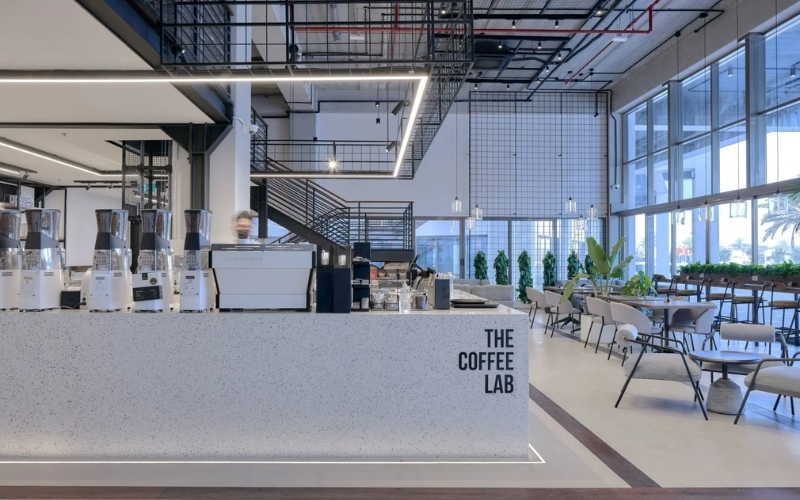 Mẫu thiết kế quán cafe đẹp 2 tầng ấn tượng