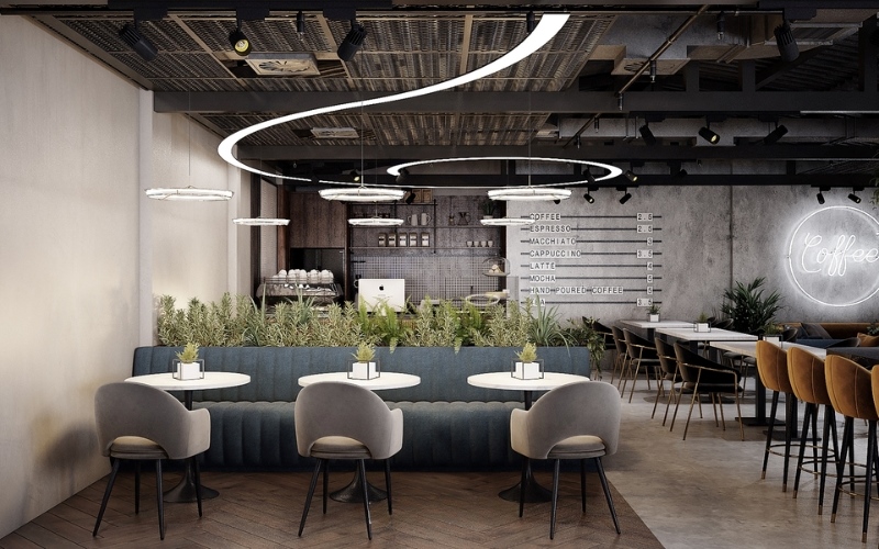 Mô hình quán cafe 2 tầng đẹp mắt làm tăng hiệu quả kinh doanh