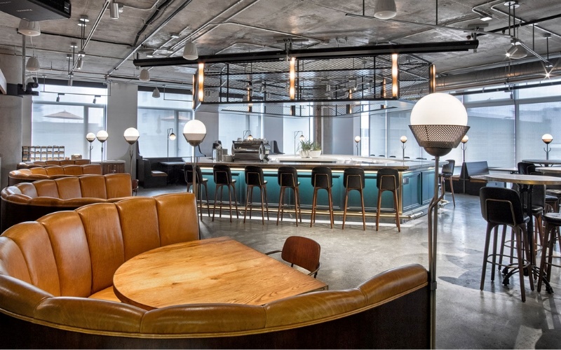 Mẫu quán cafe kiểu công nghiệp hiện đại