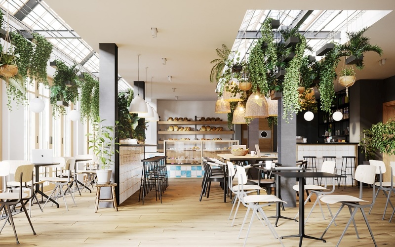 Thiết kế quán cafe 80m2 theo phong cách Scandinavian