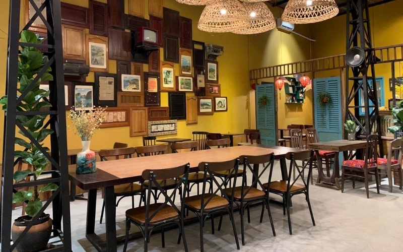 Thiết kế quán cafe 80m2 phong cách Vintage