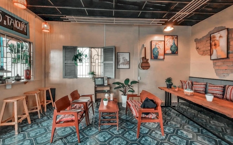 Hình ảnh quán cafe bình dân phong cách Vintage đầy ấn tượng