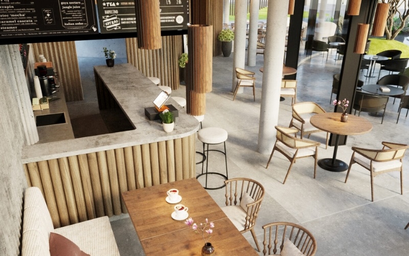 Duy trì khoảng không gian mở cho quán cafe bình dân