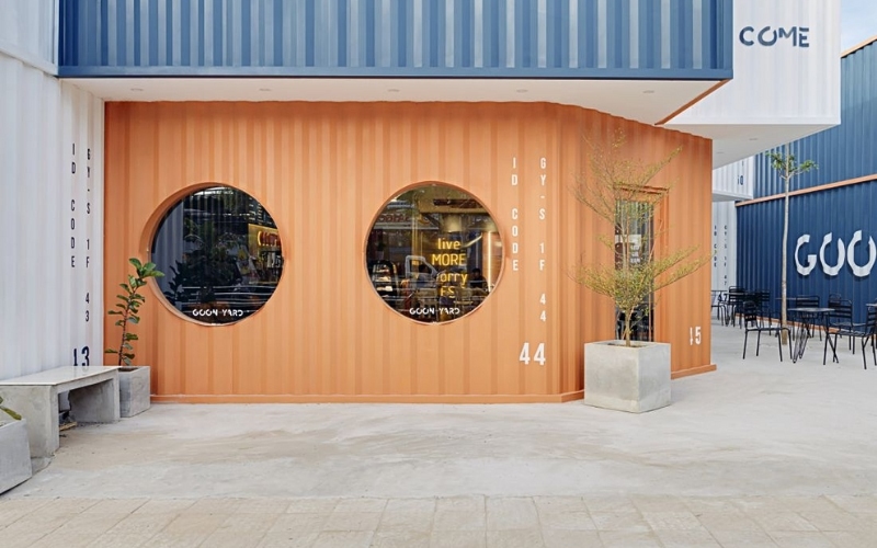 Thiết kế quán cafe container giúp giảm thiểu ô nhiễm môi trường