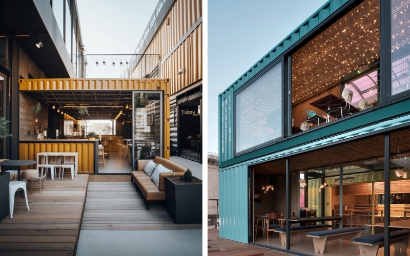 Quán cafe container retro mang đến không gian ấm áp và gần gũi