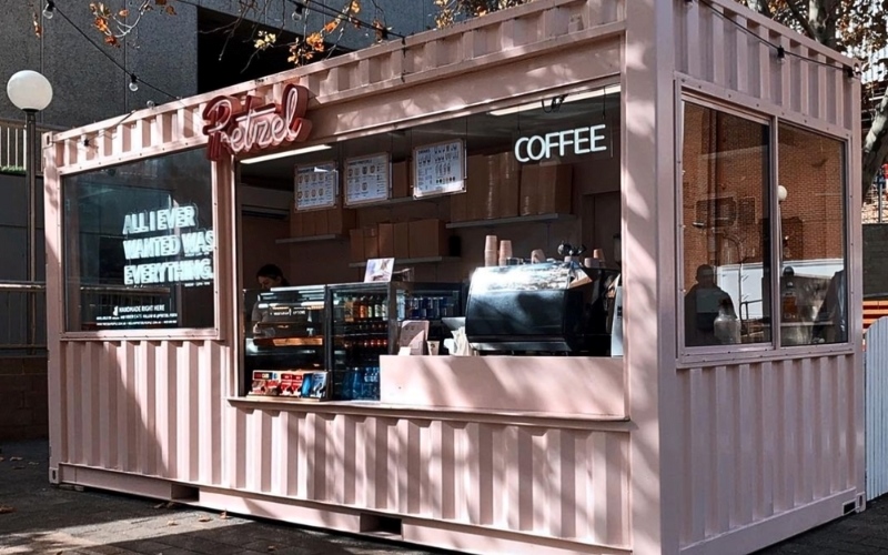 Thiết kế quán cafe container take away có hiệu quả kinh doanh cao