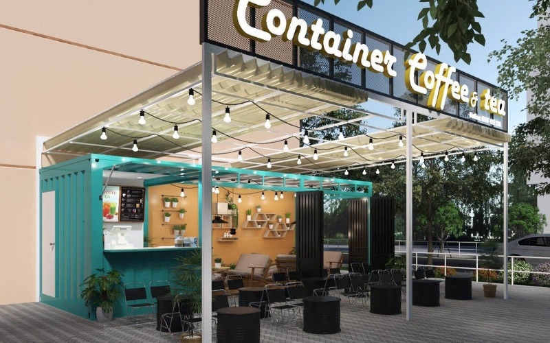 Thiết kế quán cafe container diện tích nhỏ