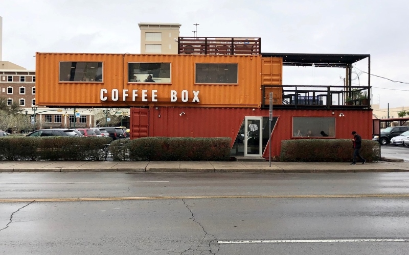 Thiết kế quán cafe container tiện lợi
